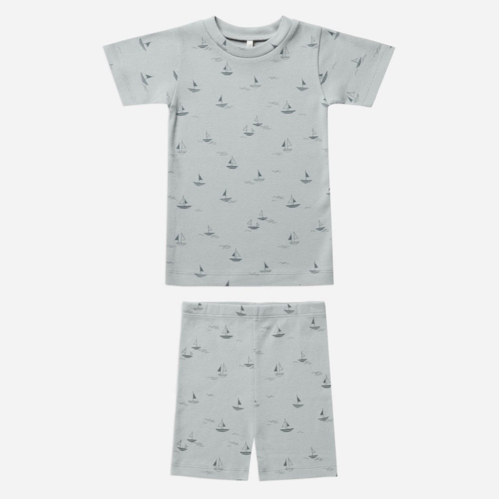 Rylee + Cru Pajama Set, Sailboats, Size 18-24 months